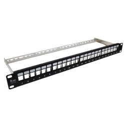 Patch panel 24 porty 1U modularny 