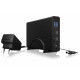 Obudowa IB-382H-C31 2,5/3,5 HDD z wbudowanym HUB 1xUSB-C, 2xUSB -A,  12V2A