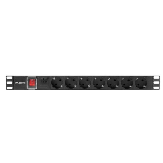 Listwa zasilająca Rack PDU 1U 7x Schuko 2m 10A czarna 