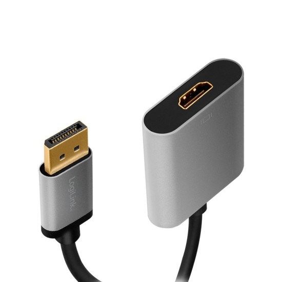 Adapter DP do HDMI 4K 60Hz aluminiowy 0.15m 