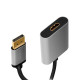 Adapter DP do HDMI 4K 60Hz aluminiowy 0.15m 