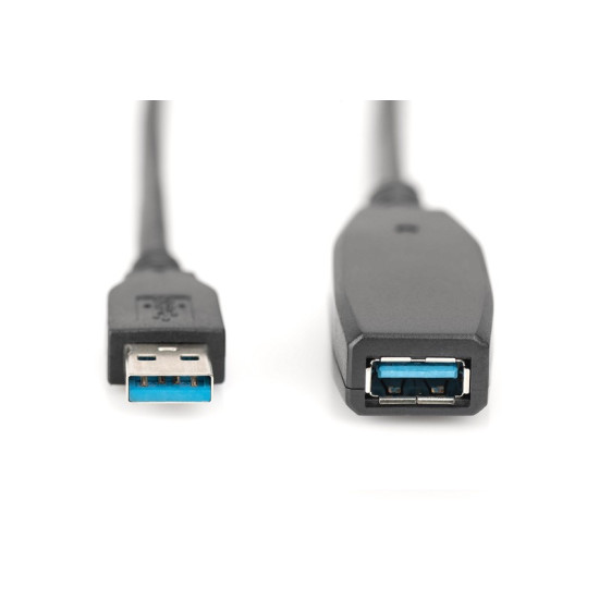 Kabel przedłużający USB 3.0 SuperSpeed Typ USB A/USB A M/Ż aktywny Czarny 10m