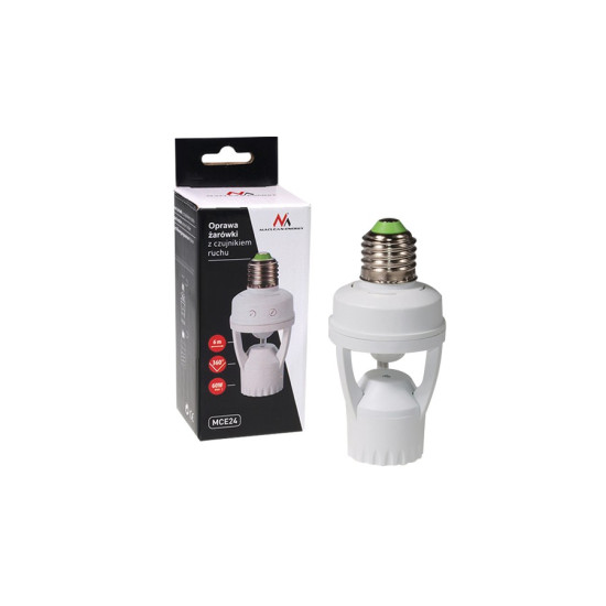 Oprawa żarówki z czujnikiem ruchu zmierzchu 360°  MCE24