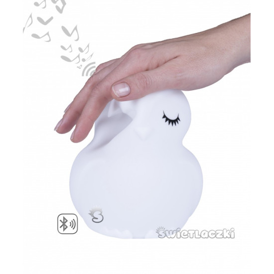 Lampka nocna silikonowa zmieniająca kolory z głośnikiem Bluetooth Świetlaczek Sówka HU HU
