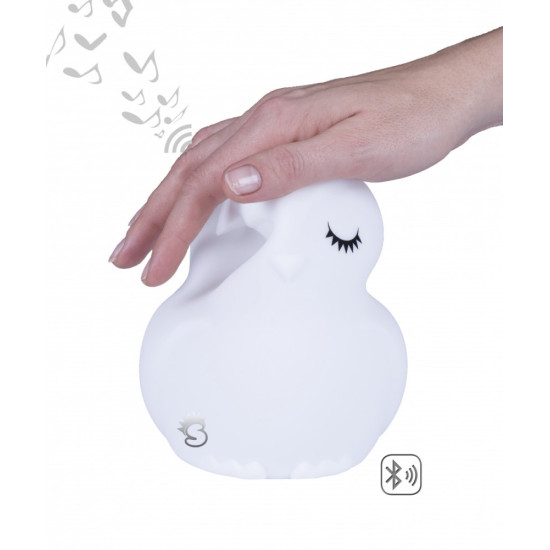 Lampka nocna silikonowa zmieniająca kolory z głośnikiem Bluetooth Świetlaczek Sówka HU HU