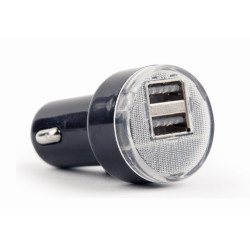 Ładowarka samochodowa 2xUSB 2.1A czarna 