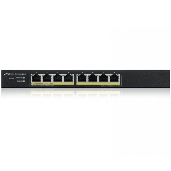 Przełącznik zarządzalny GS1915-8EP PoE Smart 60W 802.3at desktop hybrid mode Switch 