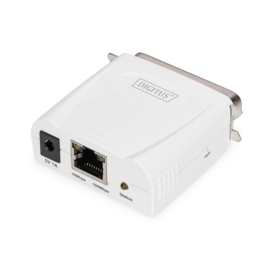 Serwer wydruku Fast Ethernet 1-port 1xLPT, 1xRJ-45