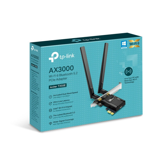 Karta sieciowa Archer TX55E, WiFi 6, PCI-E AX3000 