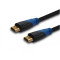 abel HDMI (M) 3m, oplot nylonowy, złote końcówki, v1.4 high speed, ethernet/3D, CL-07