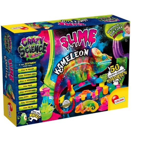Zestaw naukowy Crazy Science Slime Kameleon