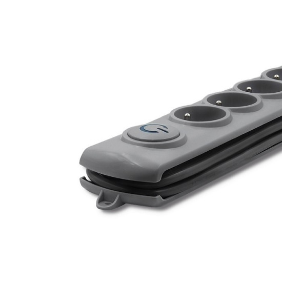 Listwa antyprzepięciowa Quick Switch, 6 gniazd, 1,8m, szara 