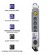 Listwa antyprzepięciowa Quick Switch, 6 gniazd, 3m, szara