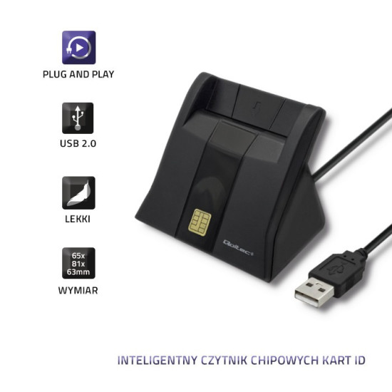 Inteligentny czytnik chipowych kart ID | USB 2.0 | Plug&play 