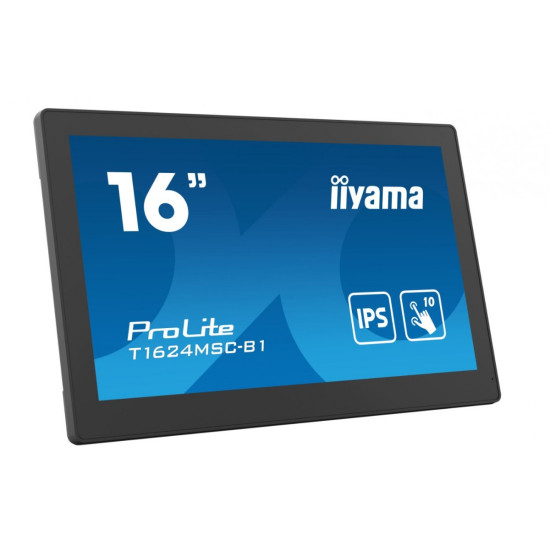 Monitor 15.6 cali T1624MSC-B1 IPS,poj.10pkt.450cd,24/7,media player,6H