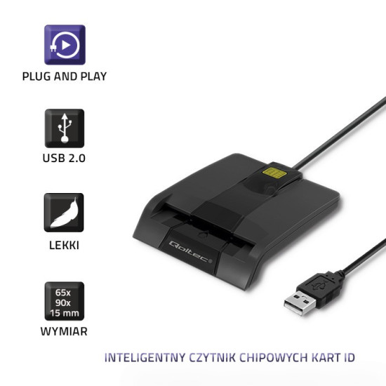Inteligentny czytnik chipowych kart ID SCR-0634 | USB typu C 