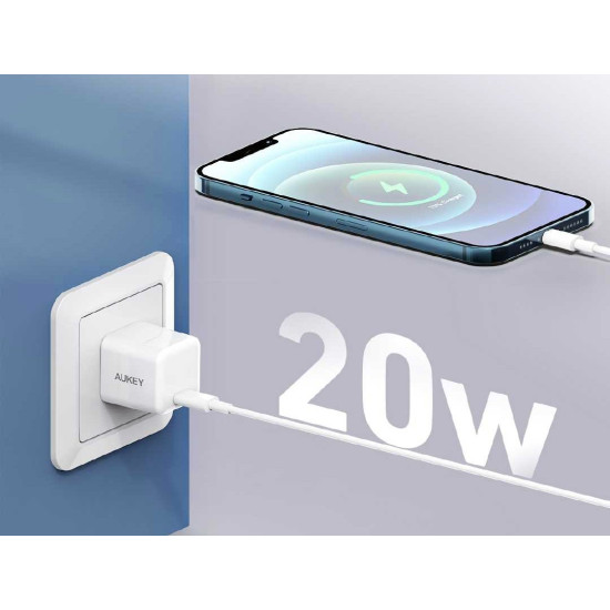 PA-F5 OEM White Mini ładowarka sieciowa 1xUSB-C 20W PD Power Delivery 