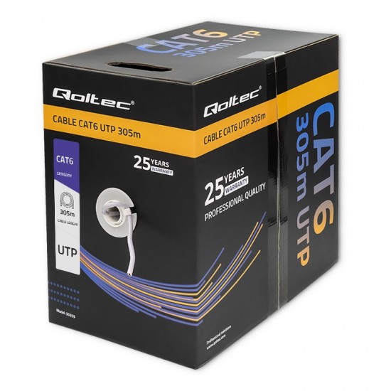 Kabel sieciowy/skrętka UTP | CAT6 | 305m 