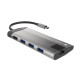 Stacja dokująca Multiport Fowler Plus USB-C PD, 3x USB 3.0, HDMI 4K, RJ45, SD, micro SD 
