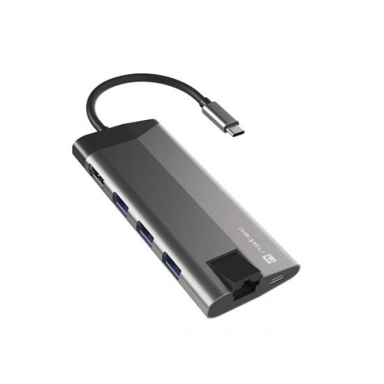 Stacja dokująca Multiport Fowler Plus USB-C PD, 3x USB 3.0, HDMI 4K, RJ45, SD, micro SD 