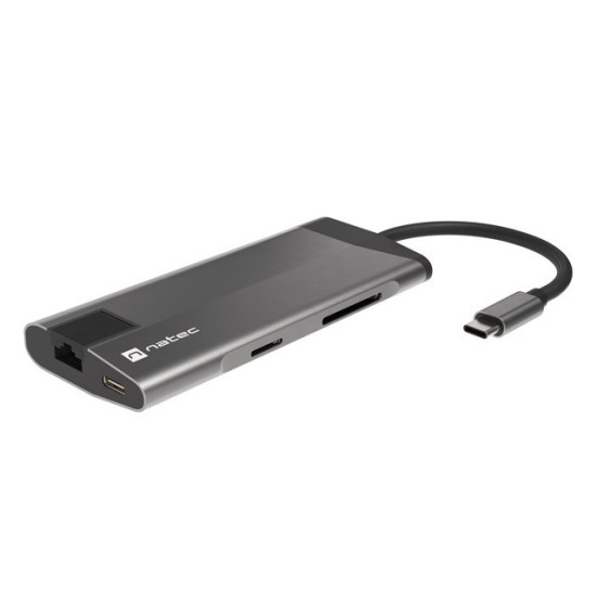 Stacja dokująca Multiport Fowler Plus USB-C PD, 3x USB 3.0, HDMI 4K, RJ45, SD, micro SD 