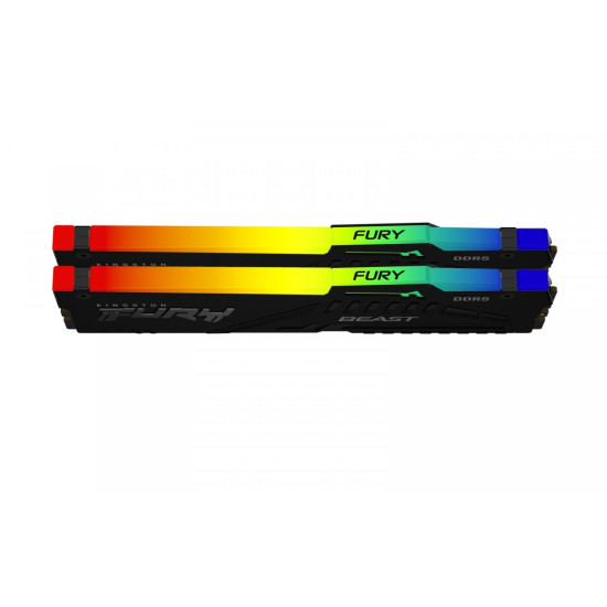 Pamięć DDR5 Fury Beast RGB 32GB(2*16GB)/5600 CL36 czarna EXPO