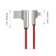 CB-AL01 Red OEM nylonowy kabel USB - Lightning | 2m | wtyki 90 stopni | certyfikat MFi