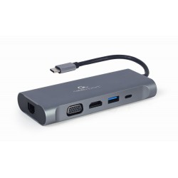 Adapter USB-C Hub USB-C PD GbE VGA HDMI 3xUSB 3.1 card audio 