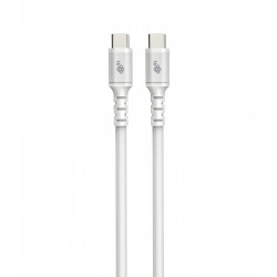 Kabel USB-C - USB-C 2m silikonowy biały 