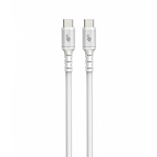 Kabel USB-C - USB-C 2m silikonowy biały 