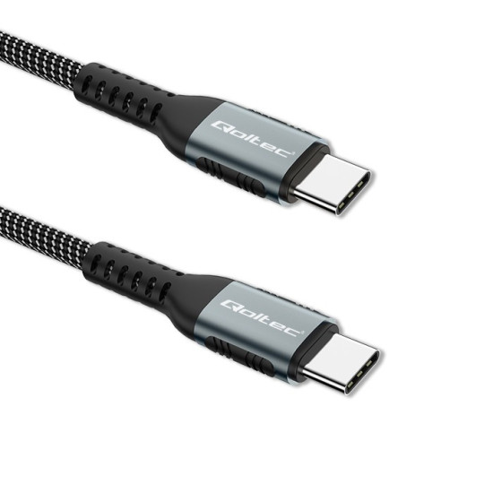 Kabel USB 2.0 typ C | USB 2.0 typ C 100W | QC 3.0| PD | 1.5m |   Czarny 