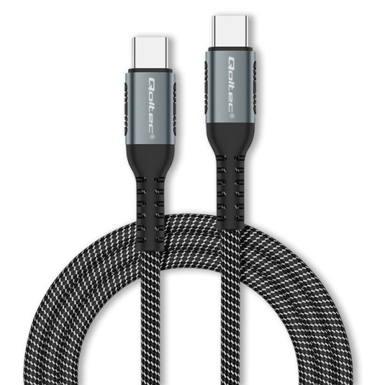 Kabel USB 2.0 typ C | USB 2.0 typ C 100W | QC 3.0| PD | 1.5m |   Czarny 