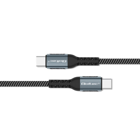 Kabel USB 2.0 typ C | USB 2.0 typ C 100W | QC 3.0| PD | 1.5m |   Czarny 