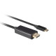 Kabel USB-C(M)->Displayport 1.8M 4K 60HZ czarny