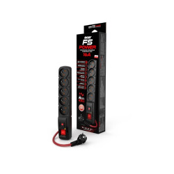 Listwa zasilająca F5 Power 1.5m 16A (5 gniazd) Czarna