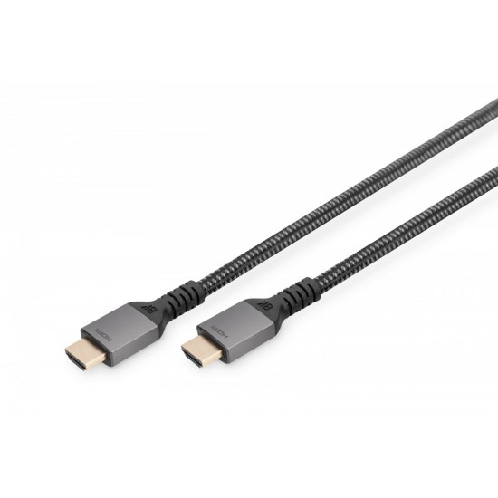 Kabel Premium połączeniowy HDMI 2.1 Ultra HighSpeed 8K60Hz UHD Typ HDMI A/A M/M 1m Czarny 