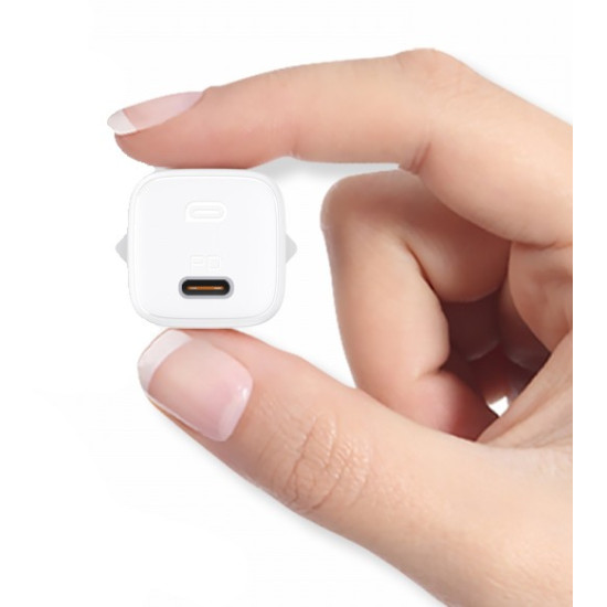 PA-B1 White Omnia Mini ładowarka sieciowa 1xUSB-C Power Delivery 20W 3A