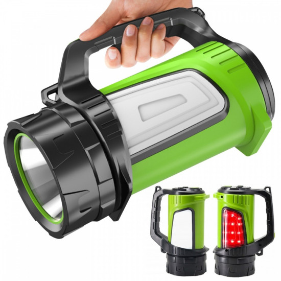 Latarka akumulatorowa 3w1 szperacz LED USB MCE345 