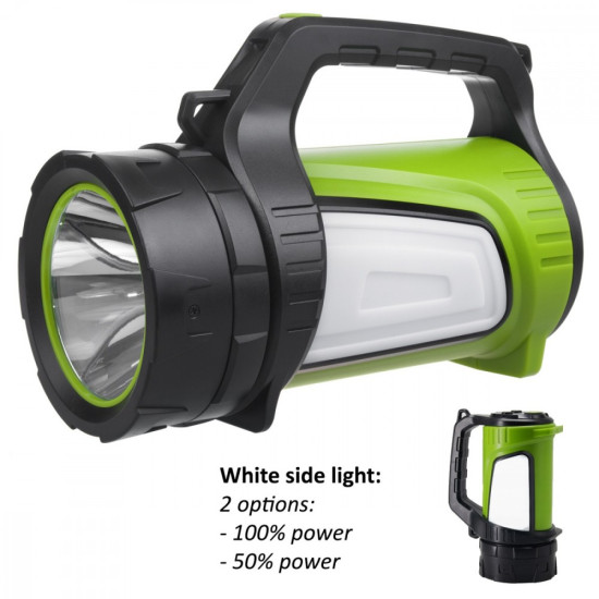 Latarka akumulatorowa 3w1 szperacz LED USB MCE345 