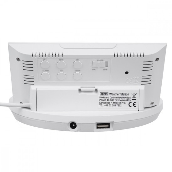 Bezprzewodowa stacja pogody z ładowarką Qi GB213 