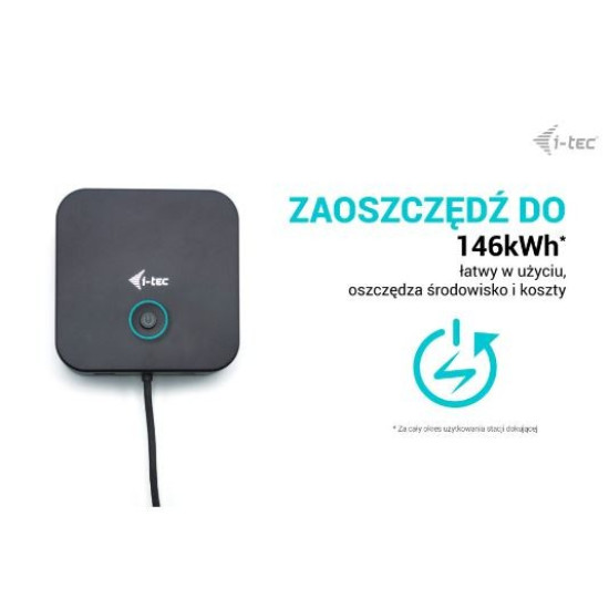 Stacja dokująca USB-C HDMI Dual DP Docking Station Power Delivery 100 W + i-tec Universal Charger 100 W 