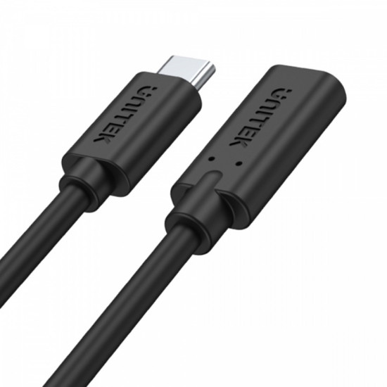 Przedłużacz USB-C 3.1 10Gbps; 4K; PD 100W; M/F; 1m; C14086BK-1M 
