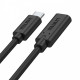 Przedłużacz USB-C 3.1 10Gbps; 4K; PD 100W; M/F; 1m; C14086BK-1M 
