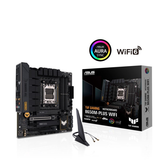 Płyta główna TUF GAMING B650M-PLUS WIFI AM5 4DDR5 HDMI mATX 