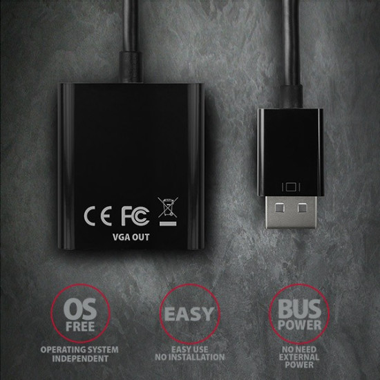 RVD-VGN Adapter DisplayPort -> VGA FullHD 1920x1200