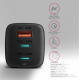 ACU-DPQ65 Ładowarka sieciowa, GaN 65W, 3x port (USB-A + dual USB-C), PD3.0/QC4+/PPS/Apple