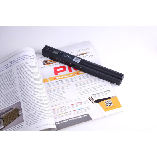 Skaner ręczny, kolorowy dokumentow A4 i mniejsz.