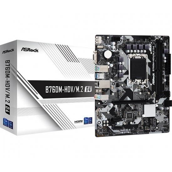 Płyta główna B760M-HDV/M.2 D4 s1700 2DDR4 DP/HDMI mATX 