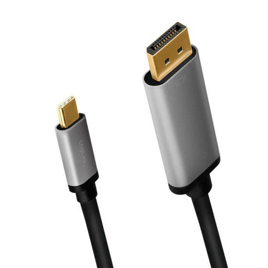 Kabel USB-C do DP, 4K 60Hz aluminiowy 1.8m 