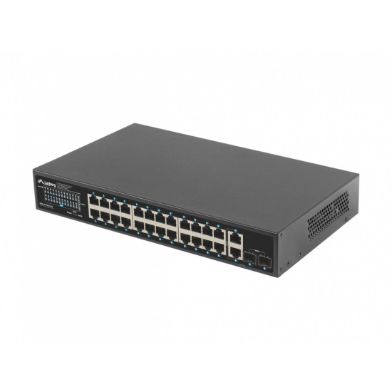 Switch 24x1GB POE+ 2xGB 2x rack 19' gigabit ethernet 250W 